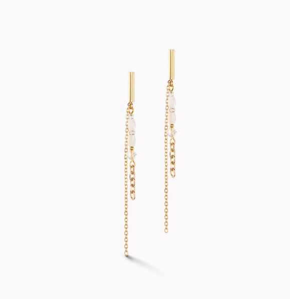 Brilliant Square Layer earrings gold
